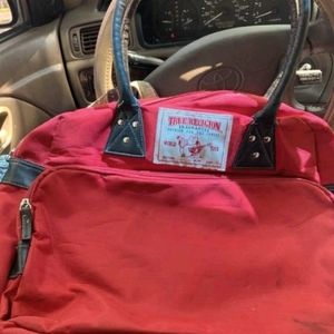 Red True Religion Shoulder Bag